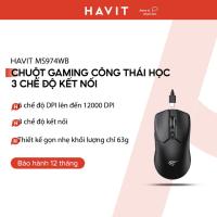 ราคา HAVIT MS974WB เมาส์สําหรับเล่นเกม 3 วิธีการเชื่อมต่อไร้สาย 2.4GHz HIGH DPI 12000 - ผลิตภัณฑ์ HAVIT (42153879658)