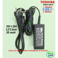 ราคา Toshiba NB510 NB520 NB505 NB200 NB305 19V 1.58A อะแดปเตอร์ชาร์จ OEM (41220796411)