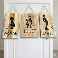 ราคา ป้ายห้องน้ำ ไม้สักแท้ (สูง 20 ซม.) MAN / WOMAN / TOILET ป้ายแขวนวินเทจ ตกแต่งร้านอาหาร/รีสอร์ท (51853129249)