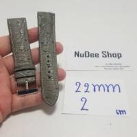 ราคา ⌚ สายนาฬิกา หนังนกกระจอกเทศแท้ ( มีบัคเคิ้ล ) ⌚ สายนาฬิกาหนังนกกระจอกเทศแท้ ขนาด 22 mm. (9860149983)