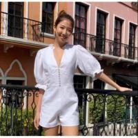 ราคา จั๊มสูทขาสั้นแขนตุ๊กตา งานป้าย S M L XL (5231544770)