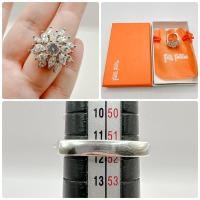 ราคา แหวนเงินแท้ แบรนด์ folli follie ไซส์ 51 งานสวยเล่นไฟอลังกาลมากค่ะ (24161628094)