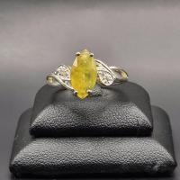 ราคา ❤️พร้อมส่ง!!!..แหวนเงิน 92.5 แท้ บุษราคัมบางกะจะเผาเก่า เพทายดิบ❤️ (41566575171)