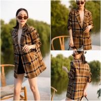 ราคา Vshop สูทoversizeลายสก๊อต สูทเกาหลีลายสก๊อต (15978331799)