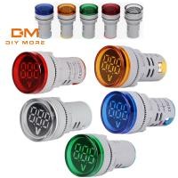 ราคา DIYMORE โวลต์มิเตอร์ LED ขนาดเล็ก 22 มม. จอแสดงผลดิจิตอลเครื่องวัดแรงดันไฟฟ้าเครื่องทดสอบโวลต์ DC 6-100V (7463838101)