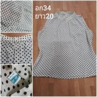 ราคา St.Andrew polka dot Sleeveless เสื้อแขนกุดชีฟองลายจุด (24822195384)