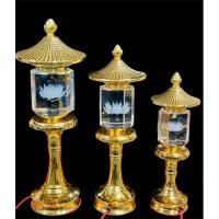 ราคา (1คู่) โคมไฟหมู่บูชาดอกบัวคริสตัลเปลี่ยนสีได้, โคมไฟบูชา 7 สี, โหมดไฟหลายโหมดใช้ไฟฟ้า (52251375969)