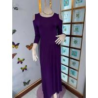 ราคา MAXI DRESS เดรสสีม่วงแขนยาวเว้าไหล่ (26401412779)