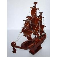 ราคา โมเดลเรือไม้สำเภาจำลอง เรือใบตกแต่งบ้าน (41555374697)