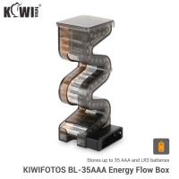 ราคา Kiwifotos เกล่องแบตเตอรี่ ชั้นวางแบตเตอรี่แบบบันไดสำหรับจัดเก็บแบตเตอรี่ 35 AAA / 27 AA บน เพ็กบอร์ด ของ IKEA พร้อมเครื่องตรวจสอบแบตเตอรี่แม่เหล็ก Double A Triple A (25061317169)