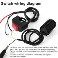 ราคา ไฟหน้ารถมอเตอร์ไซค์ LED ปรับแสงได้ ทนทาน กันน้ำ สำหรับยานพาหนะทั่วไป พร้อมสวิทช์ (46054052864)