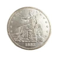 ราคา งานฝีมือโบราณอเมริกัน1873-1875เดิมแสงทองเหลืองโบราณชุบเงินเงินดอลลาร์เหรียญที่ระลึก ลีจี25913 สอง (44018760577)