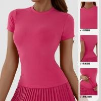 ราคา เสื้อกีฬายืดหยุ่นสูง ระบายอากาศได้ดี เหมาะสำหรับการโยคะและวิ่ง (41119624978)