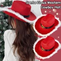 ราคา Creative Santa Claus หมวกคาวบอยตะวันตกพร้อมปีกกว้างสีแดงงานรื่นเริง - หมวกยีนส์คอสเพลย์ปาร์ตี้คริสต์มาสสําหรับวันหยุดอุปกรณ์เสริม Masquerade (42515122124)