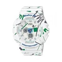 ราคา ﻿JamesMobile นาฬิกาข้อมือผู้หญิงยี่ห้อ Casio Baby-G Women's White Resin Strap Watch รุ่น BA-120SC-7A นาฬิกากันน้ำ100เมตร (5541360900)