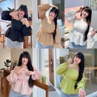 ราคา เสื้อเปิดไหล่ผูกคอแซ่บๆ summerนี้ต้องมี แฟชั่นตัวแม่สุด ไซส์ใหญ่ (23734897598)