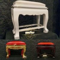 ราคา โต๊ะกราบ ไม้แท้สีโอ๊ค โต๊ะกราบปิดทองรองเข่า (3134307098)