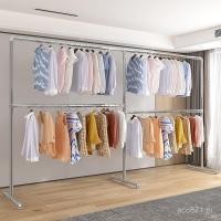 ราคา เสาเดี่ยวชั้นยืนระเบียงหนาไม้แขวนเสื้อชั้นวางผ้านวมราวตากผ้าท่อเหล็กชุบสังกะสีที่เรียบง่ายในร่มเย็นเสื้อผ้าก้านไม้แขวนเสื้อ VTEI (49751980421)