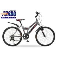 ราคา จักรยานเสือภูเขา 24 นิ้ว TURBO รุ่น Flyer ชุดเกียร์ Shimano 6สปีด โช้คหน้า (22269884824)