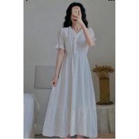 ราคา [ส่งต่อ] มือ 1 (new) ชุดเดรสสีขาว slim French dress (24652535990)