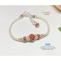 ราคา IT'S MEสร้อยข้อมือเงินแท้สุโขทัย งานสุโขทัยแท้ ลาย 3 เสาลงยา SK0502 พร้อมตุ้งติ้งถุงเงิน "รับทรัพย์"เล่นลายดอกพิกุล (19690541774)