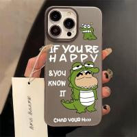 ราคา เคสไอโฟน iPhone 15 14 13 เคส ไอโฟน11 12 ProMax 7 8Plus X XSMax XRไดโนเสาร์สีเทียนชินจังเคสโทรศัพท์มือถืออะคริลิคใส กันกร (28662351226)