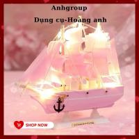 ราคา โมเดลเรือไม้ตกแต่งแล่นเรือใบเรียบเรือโมเดลไม้ 3ง พร้อมไฟกระพริบตกแต่ง (28827685929)