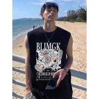 ราคา (กรุงเทพจัดส่งสินค้า)เสื้อกล้าม เสื้อแขนกุด เสื้อกล้ามชาย คอกลม ทรงหลวม ลายการ์ตูนวันพีช แฟชั่นฮิปฮอป Oversize (44215823226)
