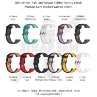 ราคา QRA 20mm Strap Michael Kors Women Gen 5E 43mm - สายนาฬิกายางซิลิโคนแบบสปอร์ตสบาย (57904700216)