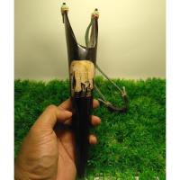 ราคา หนังสติ๊กลายช้างไทย สินค้าโอทอป หนังสติ๊กแก้บนตาไข่ Slingshot Thai Handmade หนังสติ๊กงานสะสม แฮนด์เมด งานฝีมือแกะสลัก (2261796854)