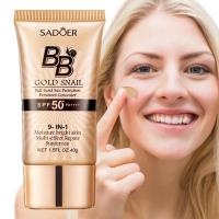 ราคา SPF50 Gold Snail Sunscreen BB Cream Liquid Face Base Foundation Whitening BB Cream Foundation Cream Face Makeup คอนซีลเลอร์ครีม (56851667715)