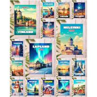 ราคา New แม่เหล็กติดตู้เย็น ฟินแลนด์ 2×3 นิ้ว ของที่ระลึก ของฝาก Souvenir Fridge Magnet Finland 2x3" V.4 (28123552883)