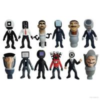 ราคา 12Pcs Skibidi Toilet Action Figure Police Toilet Man Titan TV Man Speaker Man Model Dolls Toys For (25279573467)