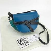 ราคา กระเป๋าสะพาย(Like New!) Loewe Gate Mini Bag dc19 สีTwotoneน้ำเงิน/เขียวสวย น่ารักมากหายากมากรอเช็คส (27827457936)