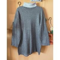 ราคา ส่งต่อ เสื้อสเวตเตอร์ยาว เดรสไหมพรม นุ่มมาก ไม่คัน คอเต่า แบรนด์ ZARA ของแท้ สีเทา แขนยาว กันหนาว มือสอง อกยืด 44-62" (28873617394)