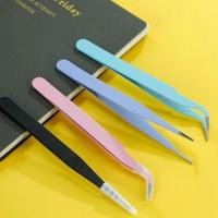 ราคา คีมคีบสเตนเลสยาว 11 ซม. (1 ชิ้น ) แหนบงีบแบบปากงอ ที่คีบสติ้กเกอร์ คีบเครื่องประดับเพชร พลอย (27217491797)