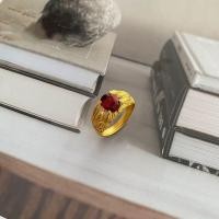 ราคา แหวนทับทิมสีทอง แฟชั่นโบราณประณีตอารมณ์การออกแบบช่อง (26124565864)
