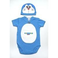 ราคา ชุดเด็ก ชุดเด็กน่ารักๆ ลายโดเรม่อน ชุดบอดี้สูทเด็ก+หมวก (1695118796)