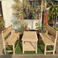 ราคา Sukthongแพร่ ชุดรับแขกไม้สัก S-402 ไม้ดิบไม่ทำสี (14281290095)