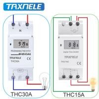 ราคา รายสัปดาห์ 7 วัน Programmable Din Rail Digital Timer SWITCH 220V 110V 24V 12V THC15A THC30A Timer (29507045142)