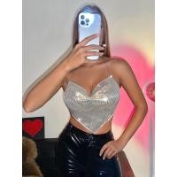 ราคา เสื้อคล้องคอ สีเมทัลลิค ดีเทลโซ่ ชายสามเหลี่ยม โชว์หลัง (21227660160)