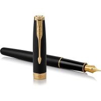 ราคา PARKER PARKER fountain pen Sonnet Matte Black GT fine nib 18k gold nib in gift box Genuine imported (27259173706)