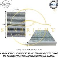 ราคา VOLVO XC90 16 MK2 / S90 / V90 / XC60 / V60 / S60 CABIN FILTER ( PC ) 31407748 / MAX-330184 - คาร์บอน (58001666558)
