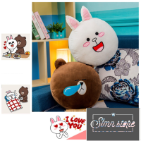 ราคา หมอน LINE FRIEND 3-in-1 ชั้นหนึ่ง Brown Cony Sally ชุดเครื่องนอนสํานักงานนุ่มพิเศษ (40813510024)