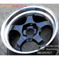 ราคา ล้อแม็กมือสองลาย S1R สีดำขอบเงา 7-15นิ้ว 4รู100 Offset35 [20153] (29456931686)
