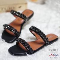 ราคา ##พร้อมส่ง รองเท้าแตะลำลอง Style Givenchy งานดี งานคุณภาพ แบบสวมหน้า แต่งดีเทลด้วยโซ่ เหลือไซส์ 37,38 นะจ้ะ (2539372935)