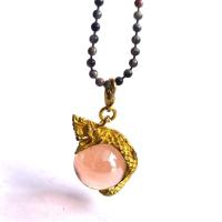 ราคา สร้อยพญานาคคาบแก้ว ลูกแก้วสีชมพู เสริมบารมี โชคลาภ ร่ำรวย อยู่เย็นเป็นสุข naga necklace jewelry (57154507818)