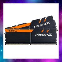 ราคา 16GB ( 8GBx2) DDR4/3200 RAM PC (แรมพีซี) G.SKILL TRIDENT Z BLACK&ORANGE ใช้งานปกติ ประกันLT (25568452486)