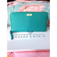 ราคา กระเป๋าสตางค์ใบยาวซิปรอบ หนังแท้สีเขียว Kate Spade ของแท้ WLRU 1498 Kate Spade Newyork Newbury Lane Large Wallet (11927140046)