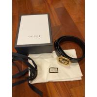 ราคา Gucci belt หนังgrain อะไหล่ทอง สีดำ แท้100% (9545846499)